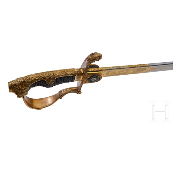 Pr&auml;chtiger preu&szlig;ischer Ehrens&auml;bel des 3. Garde-Ulanen-Regiments 1867 - 1877
