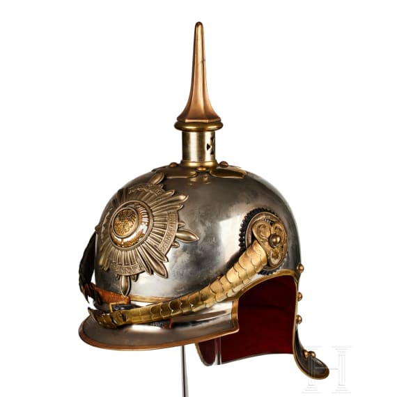 Helm f&uuml;r Offiziere der preu&szlig;ischen J&auml;ger zu Pferd in sp&auml;ter Ausf&uuml;hrung