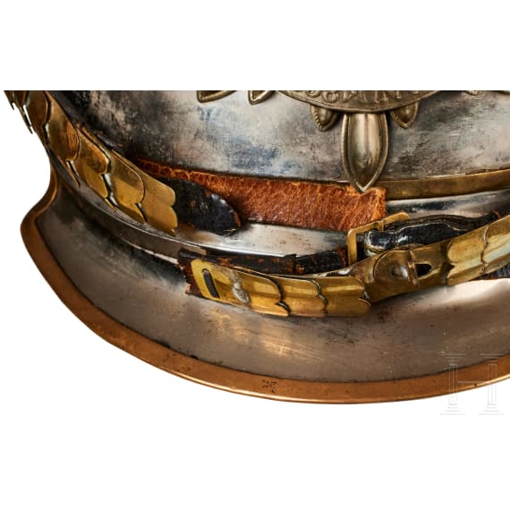 Helm f&uuml;r Offiziere der preu&szlig;ischen J&auml;ger zu Pferd in sp&auml;ter Ausf&uuml;hrung