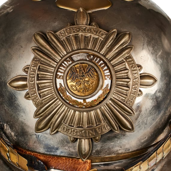 Helm f&uuml;r Offiziere der preu&szlig;ischen J&auml;ger zu Pferd in sp&auml;ter Ausf&uuml;hrung