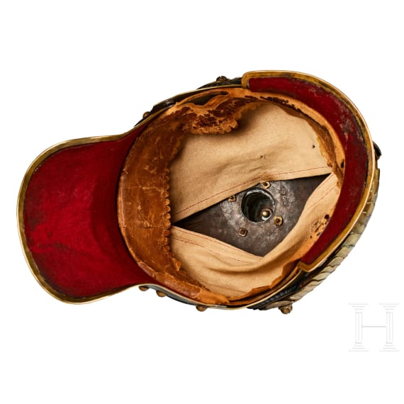 Helm f&uuml;r Offiziere der preu&szlig;ischen J&auml;ger zu Pferd in sp&auml;ter Ausf&uuml;hrung