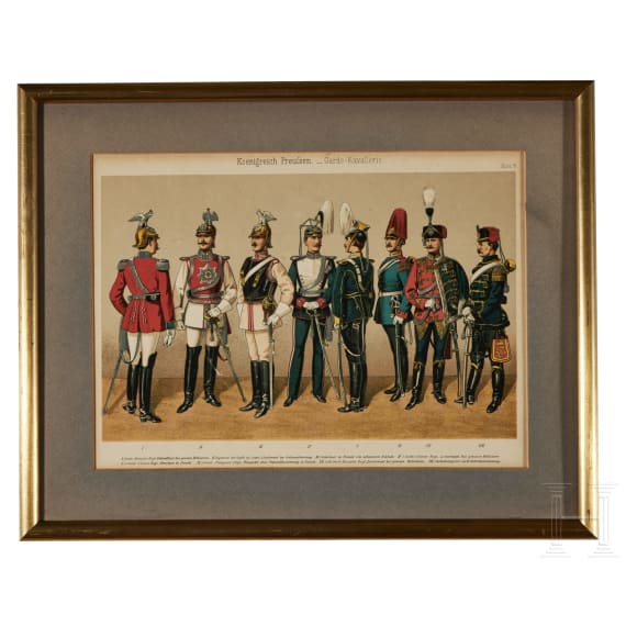 Zehn preu&szlig;ische Uniform-Referenzbilder