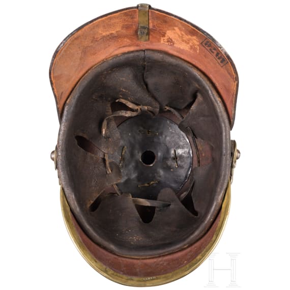 Helm M 1871 f&uuml;r Mannschaften der Feldartillerie, datiert 1876