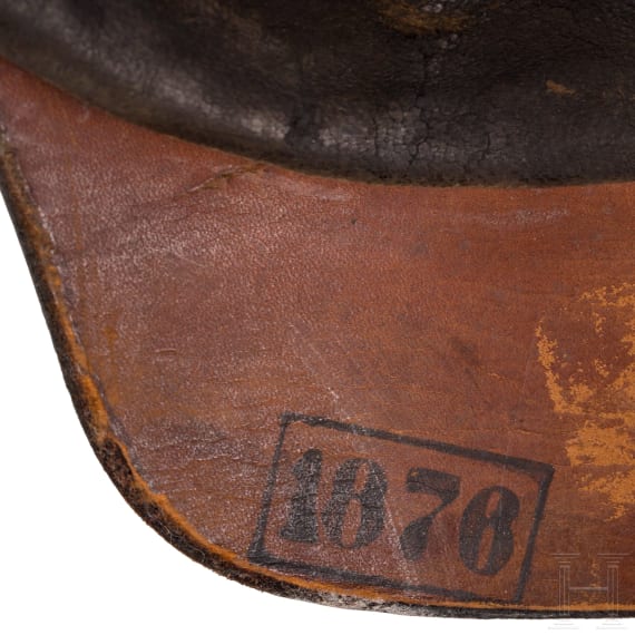 Helm M 1871 f&uuml;r Mannschaften der Feldartillerie, datiert 1876