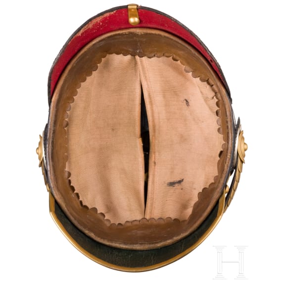 Generalshelm M 1889 in der Trageweise ab 1897 f&uuml;r Generale der Artillerie