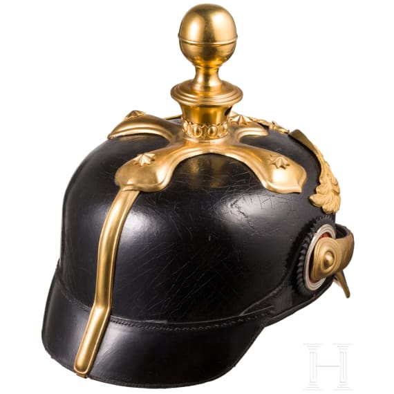 Generalshelm M 1889 in der Trageweise ab 1897 f&uuml;r Generale der Artillerie