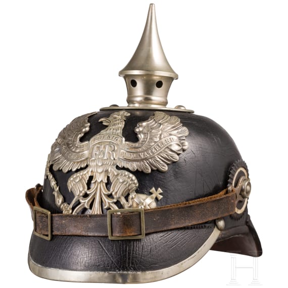 Helm M 1895 f&uuml;r Mannschaften der Pioniere, Trageweise ab 1897