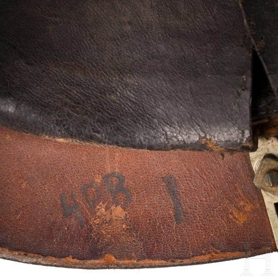 Helm M 1895 f&uuml;r Mannschaften der Pioniere, Trageweise ab 1897
