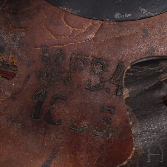 Helm M 1895 f&uuml;r Mannschaften der Pioniere, Trageweise ab 1897