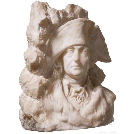 K&ouml;nig Friedrich II. von Preu&szlig;en - Steinerne B&uuml;ste, 19. Jhdt.