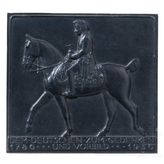 Vier Metallreliefs mit dem Bildnis Friedrichs des Gro&szlig;en, 20. Jhdt.