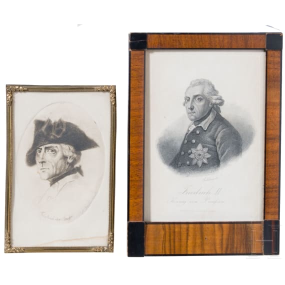 Vier Metallreliefs mit dem Bildnis Friedrichs des Gro&szlig;en, 20. Jhdt.