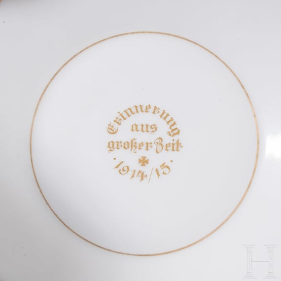 Gruppe Patriotisches Porzellan und Eisernes Kreuz 1914
