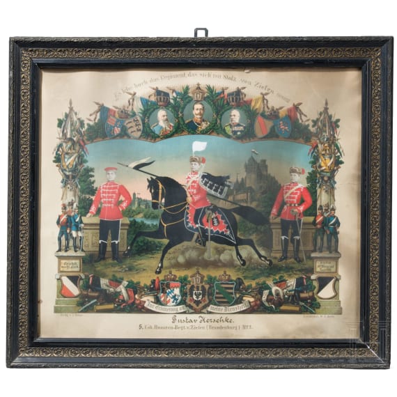 Sammlung von neun unterschiedlichen Reservistenbildern zwischen den Jahren 1901 - 1907.