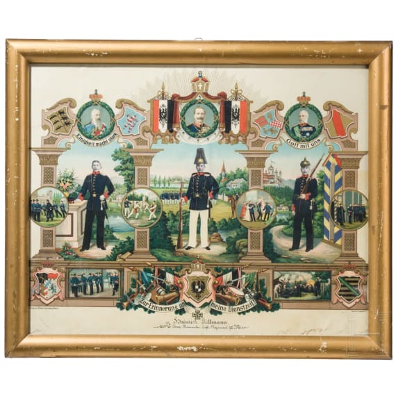 Sammlung von neun unterschiedlichen Reservistenbildern zwischen den Jahren 1901 - 1907.