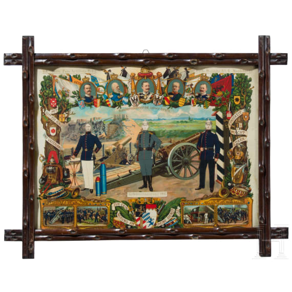 Sammlung von zehn Reservistenbildern aus den Jahren 1891 - 1917