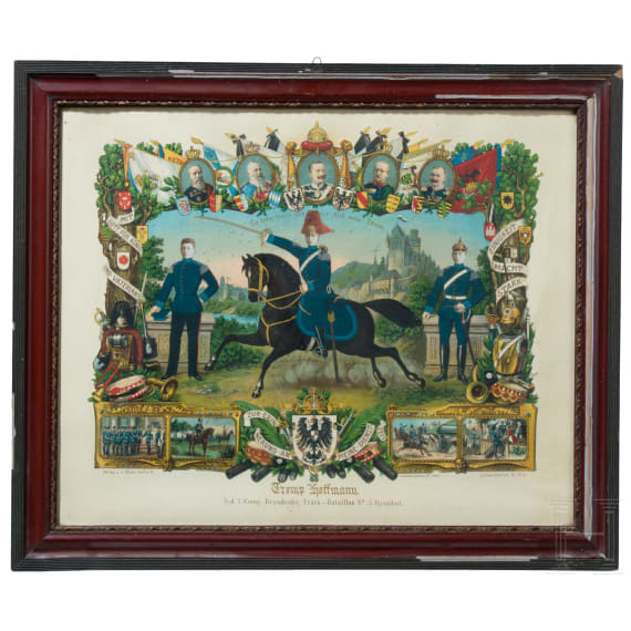 Sammlung von zehn Reservistenbildern aus den Jahren 1891 - 1917