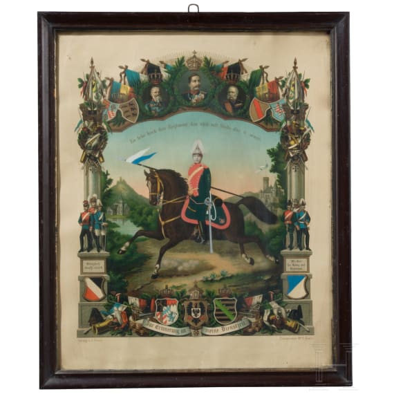 Gruppe von zehn verschiedenen Reservistenbildern zwischen 1896 - 1909.
