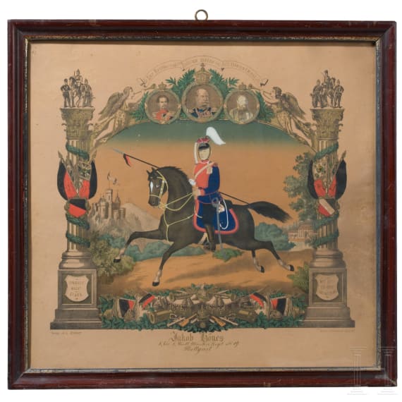 Gruppe von zehn verschiedenen Reservistenbildern zwischen 1896 - 1909.