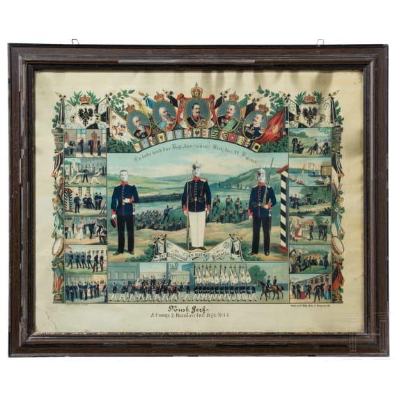 Gruppe von acht Reservistenbildern zwischen 1902 - 1908