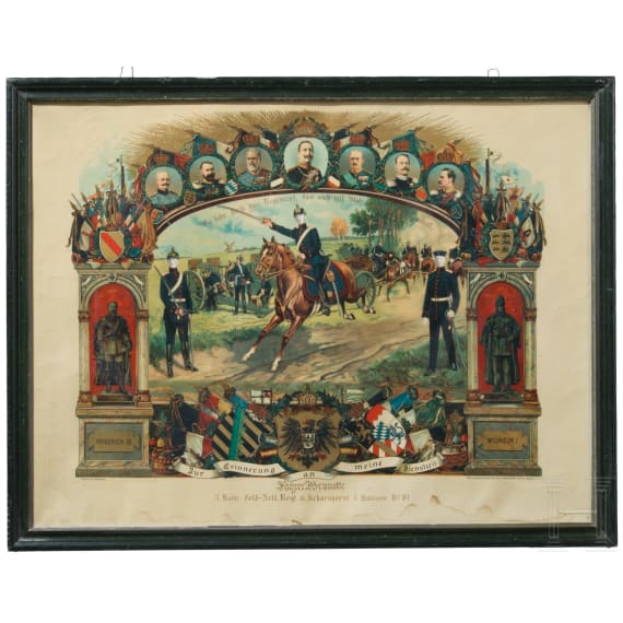Gruppe von acht Reservistenbildern zwischen 1902 - 1908