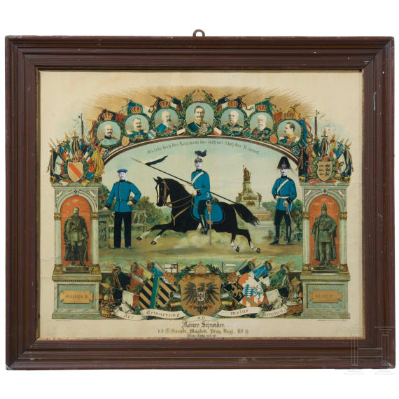 Gruppe von acht Reservistenbildern zwischen 1902 - 1908