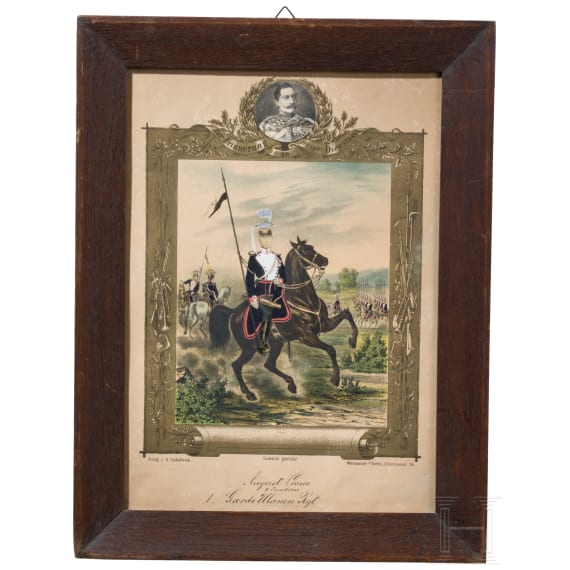 Kleine Sammlung von elf fr&uuml;hen Reservistenbildern, zwischen 1841 - 1882