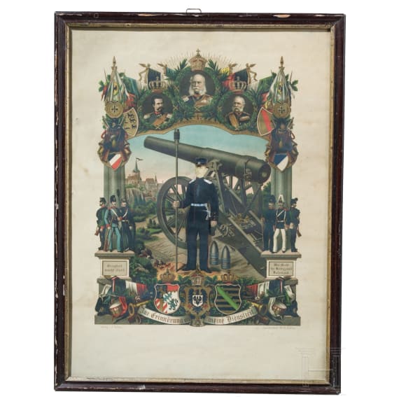 Kleine Sammlung von elf fr&uuml;hen Reservistenbildern, zwischen 1841 - 1882