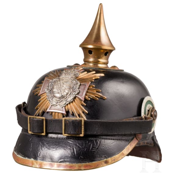 Helm f&uuml;r Mannschaften der Reserve der K.S. Infanterie, um 1900