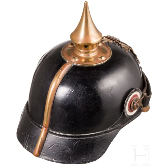 Helm f&uuml;r Mannschaften der Reserve der K.S. Infanterie, um 1900