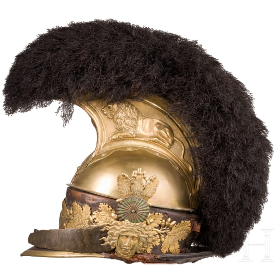 Raupenhelm M 1810 f&uuml;r Offiziere der K&ouml;niglich-S&auml;chsischen Garde du Corps