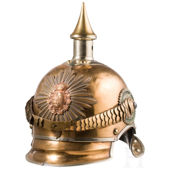 Helm M 1876 f&uuml;r Mannschaften des Garde-Reiter-Regiments oder des Karabinier-Regiments
