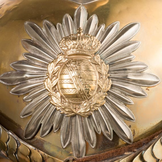 Helm M 1904 f&uuml;r Mannschaften im K&ouml;niglich S&auml;chsischen Karabinier-Regiment (2. Schweres Regiment)