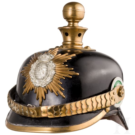 Helm f&uuml;r Mannschaften der K&ouml;niglich S&auml;chsischen Feldartillerie, datiert 1905