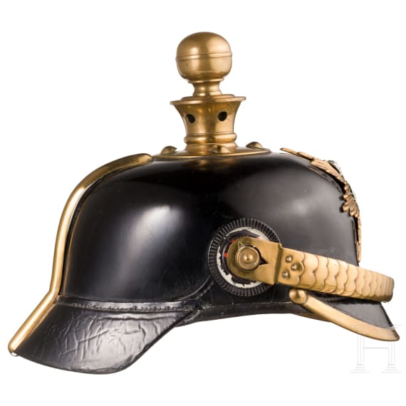 Helm f&uuml;r Mannschaften der K&ouml;niglich S&auml;chsischen Feldartillerie, datiert 1905
