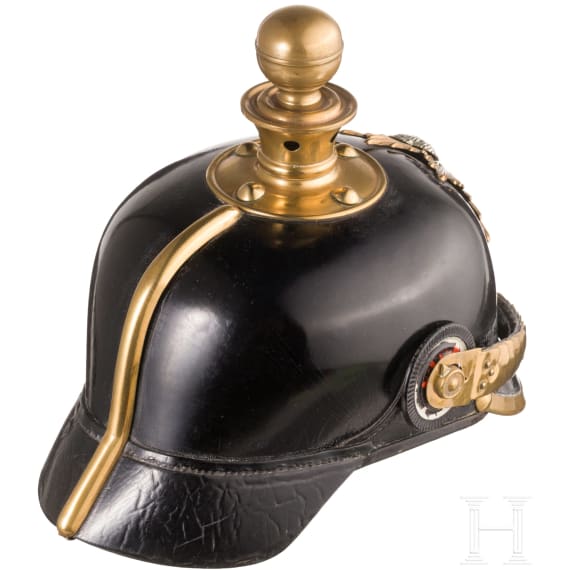 Helm f&uuml;r Mannschaften der K&ouml;niglich S&auml;chsischen Feldartillerie, datiert 1905