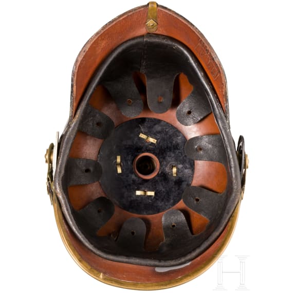 Helm f&uuml;r Mannschaften der K&ouml;niglich S&auml;chsischen Feldartillerie, datiert 1905