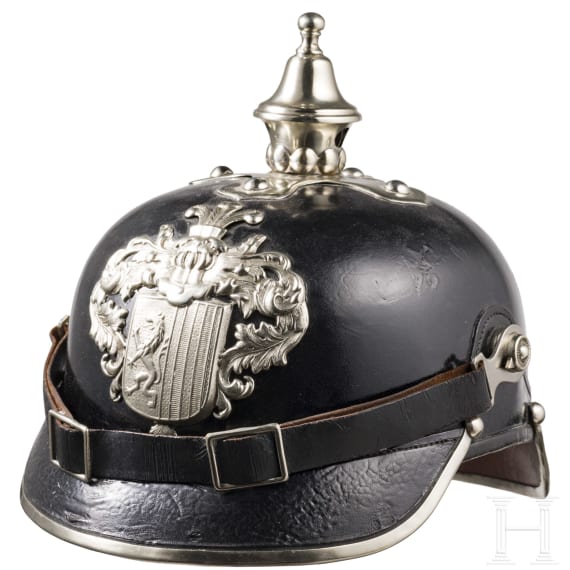 Helm f&uuml;r uniformierte Beamte der Stadt Leipzig um 1910