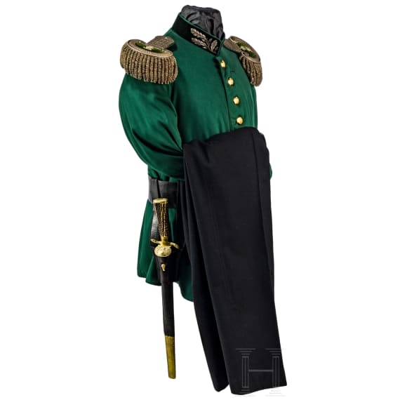 Uniform f&uuml;r h&ouml;here Forstbeamte im K&ouml;nigreich Sachsen, um 1910