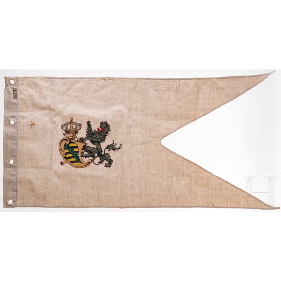 Lanzenflagge f&uuml;r Unteroffiziere der k&ouml;niglich-s&auml;chsischen Kavallerie, datiert 1917