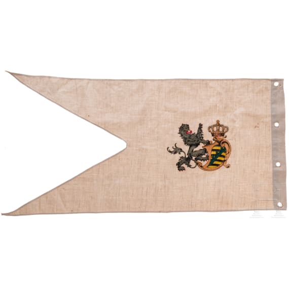 Lanzenflagge f&uuml;r Unteroffiziere der k&ouml;niglich-s&auml;chsischen Kavallerie, datiert 1917
