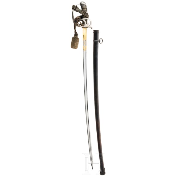 Eisenhauer-S&auml;bel M 1881 f&uuml;r Offiziere der Kavallerie, Trageweise ab 1905