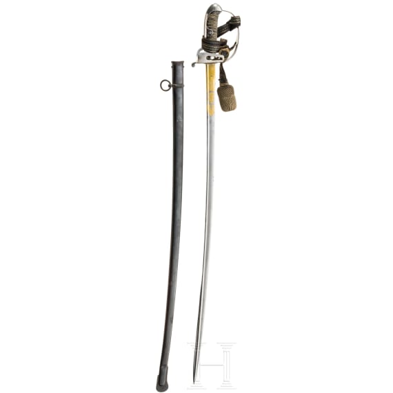 Eisenhauer-S&auml;bel M 1881 f&uuml;r Offiziere der Kavallerie, Trageweise ab 1905