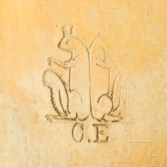 Eisenhauer-S&auml;bel M 1881 f&uuml;r Offiziere der Kavallerie, Trageweise ab 1905