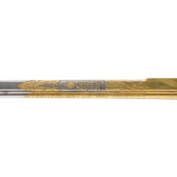 Eisenhauer-S&auml;bel M 1881 f&uuml;r Offiziere der Kavallerie, Trageweise ab 1905