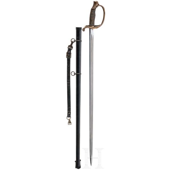 Degen M 1867 f&uuml;r Offiziere der Infanterie mit Widmung