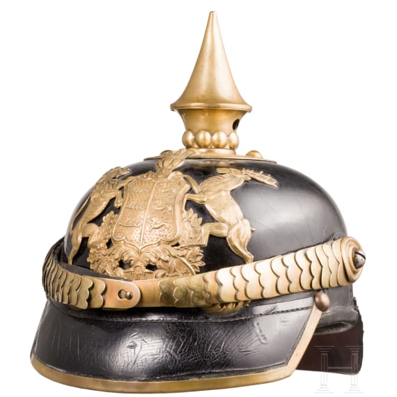 Helm f&uuml;r Mannschaften der berittenen Truppen, um 1890