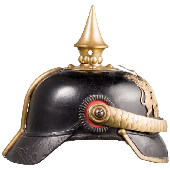 Helm f&uuml;r Mannschaften der berittenen Truppen, um 1890