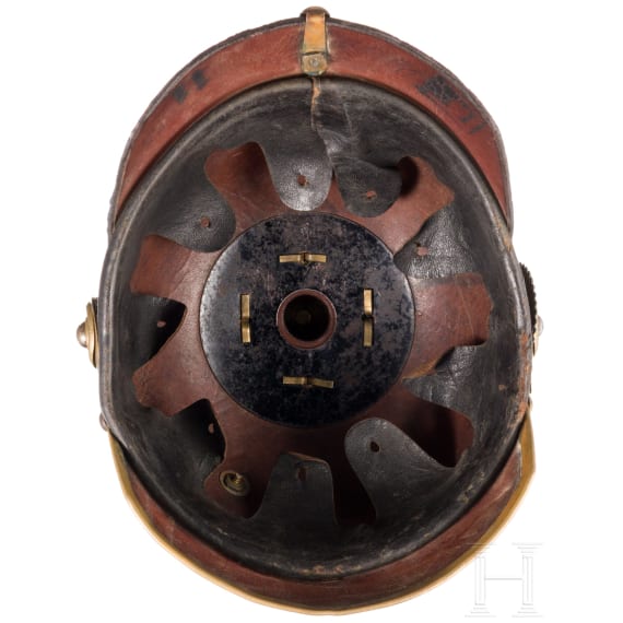 Helm f&uuml;r Mannschaften der berittenen Truppen, um 1890