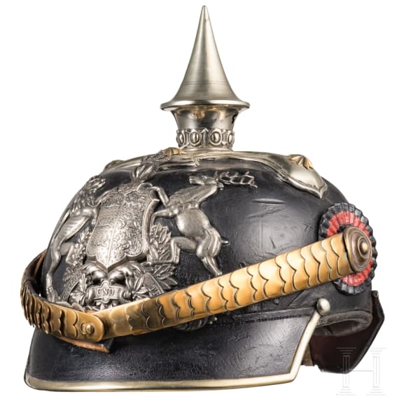 Helm f&uuml;r Offiziere im Dragoner-Regiment &bdquo;K&ouml;nigin Olga&ldquo; (1. W&uuml;rttembergisches) Nr. 25, um 1900